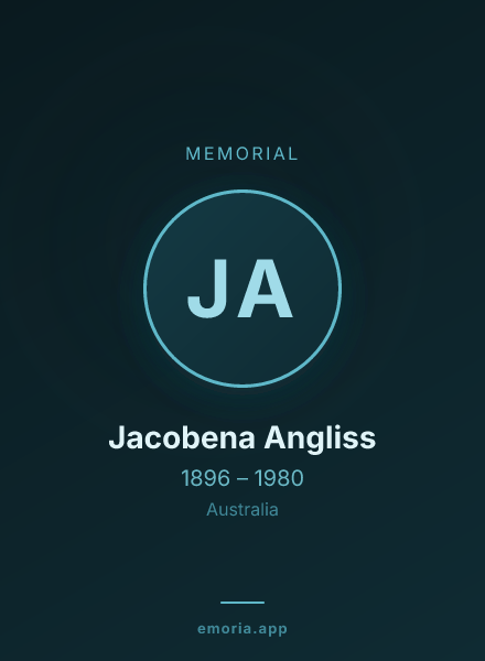 Memorial portrait of Jacobena Angliss
