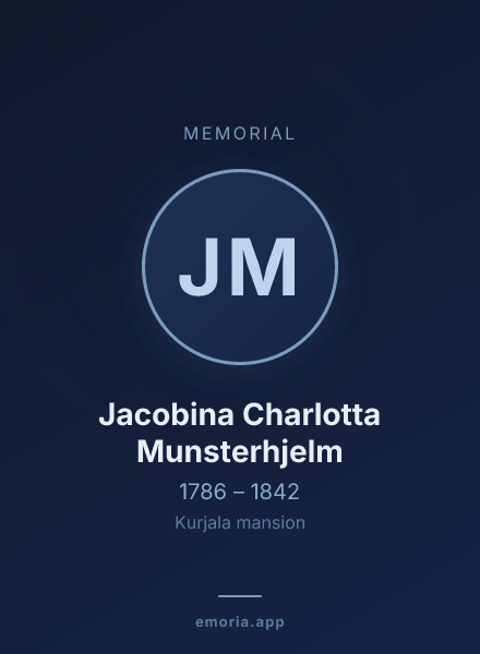 Memorial portrait of Jacobina Charlotta Munsterhjelm