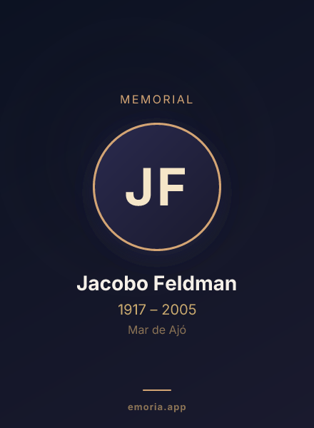 Memorial portrait of Jacobo Feldman