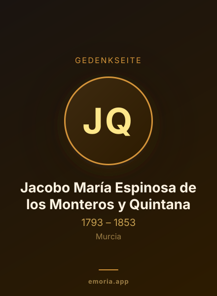 Gedenkportrait von Jacobo María Espinosa de los Monteros y Quintana