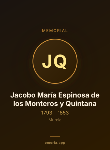 Memorial portrait of Jacobo María Espinosa de los Monteros y Quintana