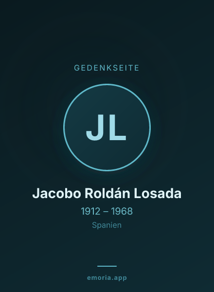 Gedenkportrait von Jacobo Roldán Losada