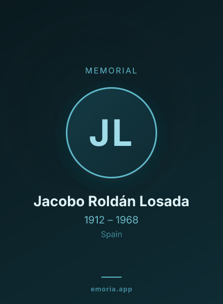 Memorial portrait of Jacobo Roldán Losada