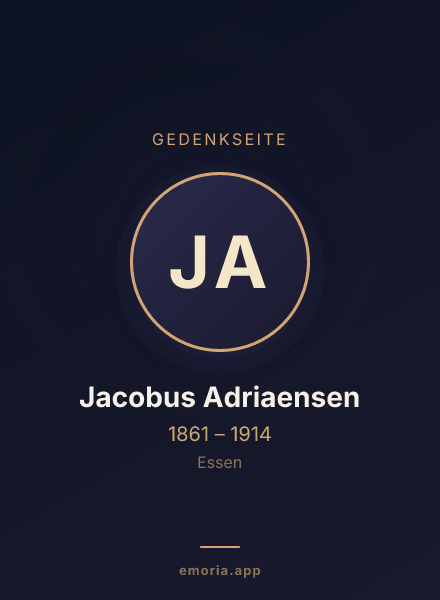Gedenkportrait von Jacobus Adriaensen