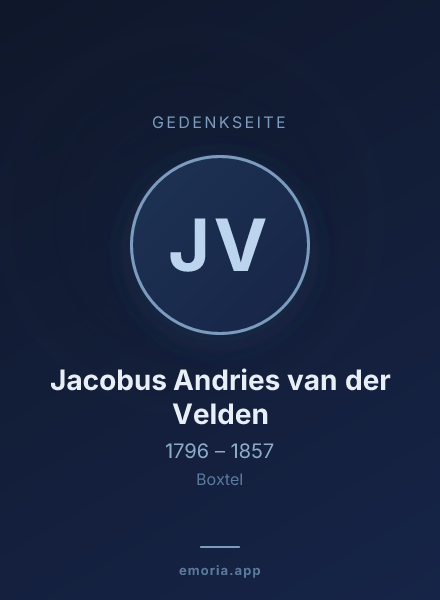 Gedenkportrait von Jacobus Andries van der Velden