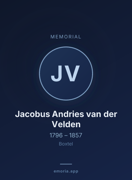 Memorial portrait of Jacobus Andries van der Velden