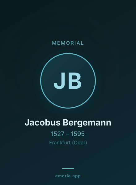 Memorial portrait of Jacobus Bergemann