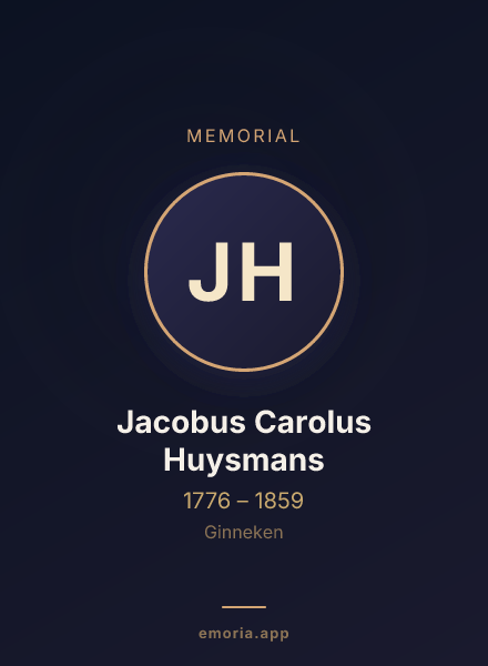 Memorial portrait of Jacobus Carolus Huysmans