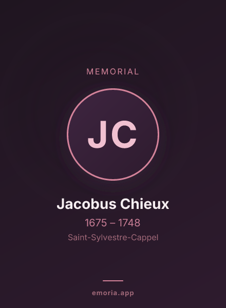 Memorial portrait of Jacobus Chieux