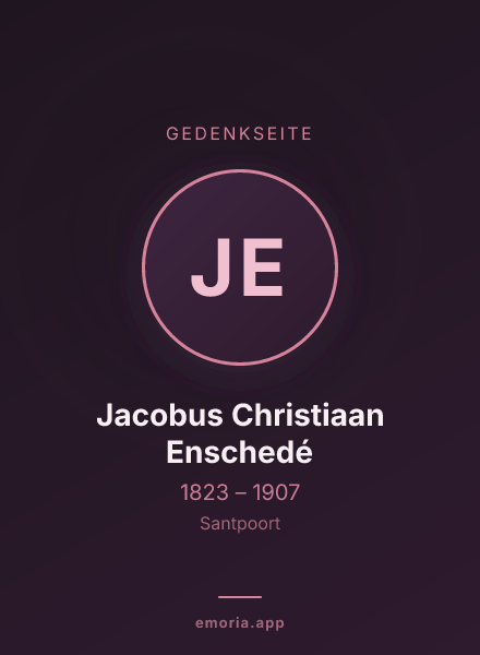 Gedenkportrait von Jacobus Christiaan Enschedé