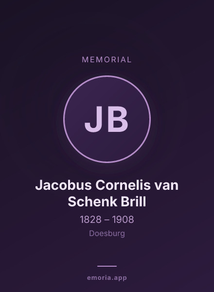 Memorial portrait of Jacobus Cornelis van Schenk Brill