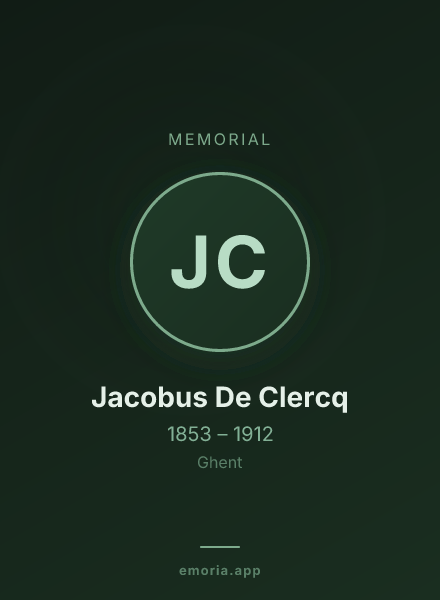 Memorial portrait of Jacobus De Clercq