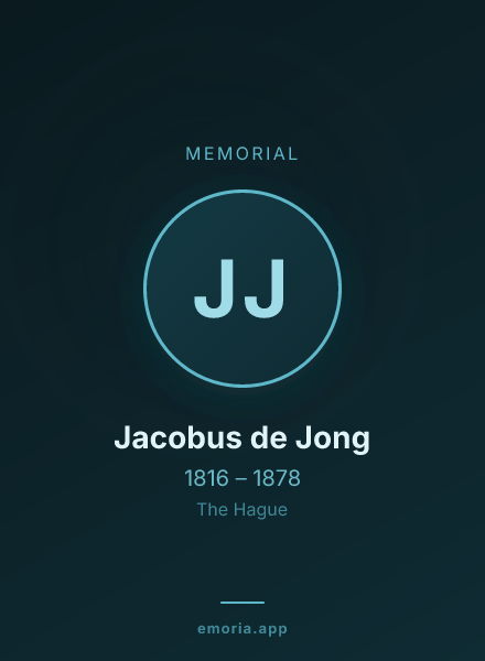 Memorial portrait of Jacobus de Jong