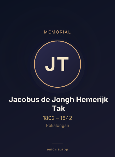 Memorial portrait of Jacobus de Jongh Hemerijk Tak