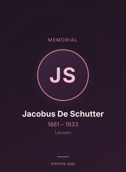 Memorial portrait of Jacobus De Schutter