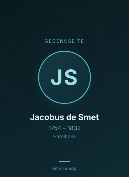 Gedenkportrait von Jacobus de Smet