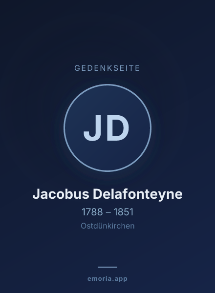 Gedenkportrait von Jacobus Delafonteyne