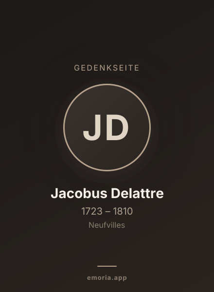 Gedenkportrait von Jacobus Delattre