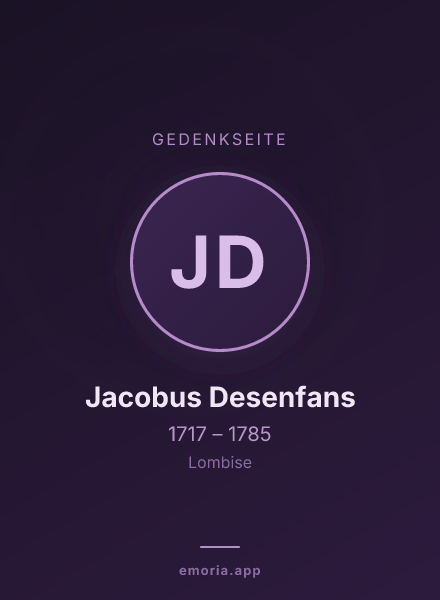 Gedenkportrait von Jacobus Desenfans