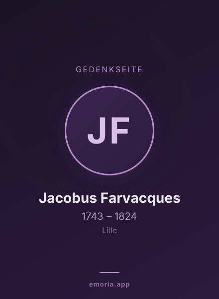 Gedenkportrait von Jacobus Farvacques