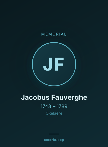 Memorial portrait of Jacobus Fauverghe
