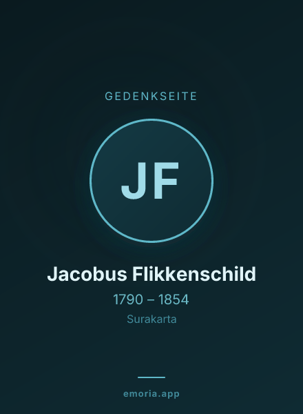Gedenkportrait von Jacobus Flikkenschild