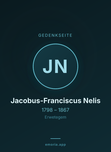 Gedenkportrait von Jacobus-Franciscus Nelis