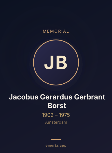 Memorial portrait of Jacobus Gerardus Gerbrant Borst