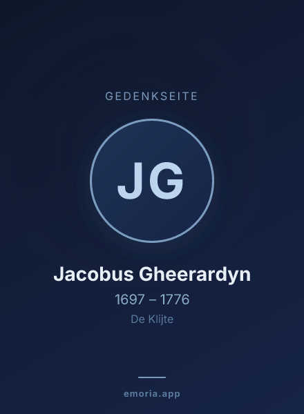 Gedenkportrait von Jacobus Gheerardyn