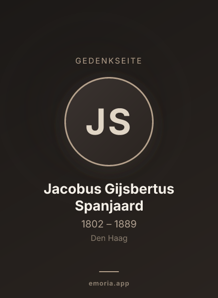 Gedenkportrait von Jacobus Gijsbertus Spanjaard