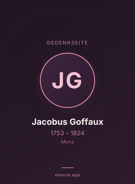 Gedenkportrait von Jacobus Goffaux