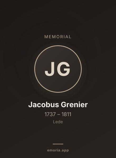 Memorial portrait of Jacobus Grenier