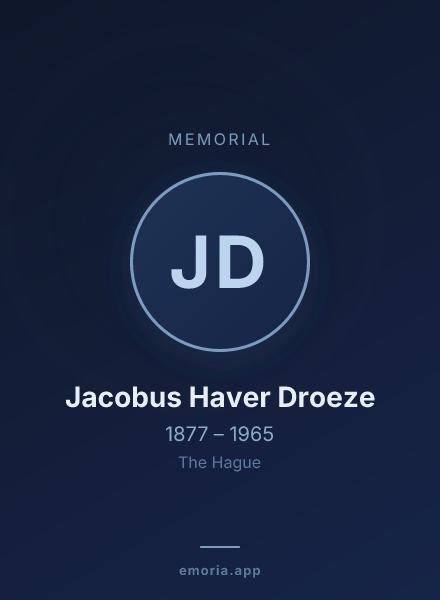 Memorial portrait of Jacobus Haver Droeze