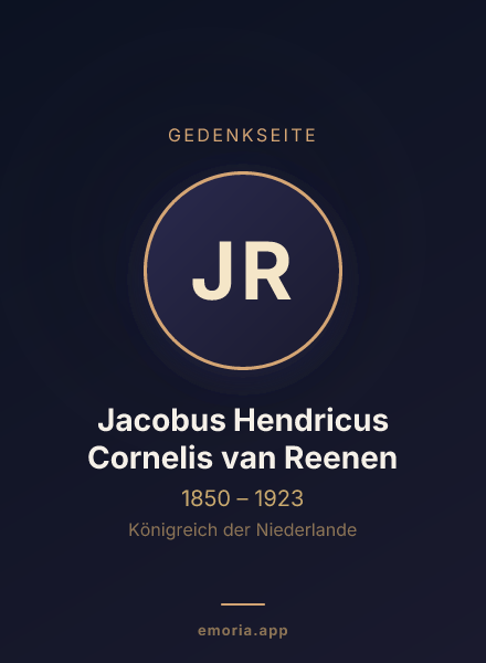 Gedenkportrait von Jacobus Hendricus Cornelis van Reenen