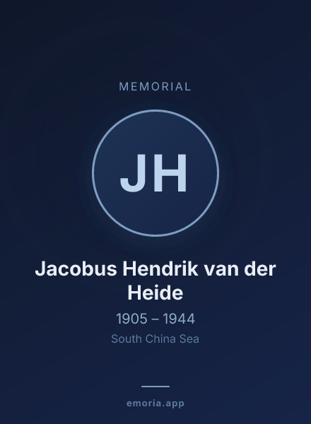 Memorial portrait of Jacobus Hendrik van der Heide