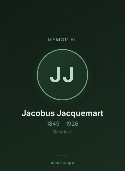 Memorial portrait of Jacobus Jacquemart