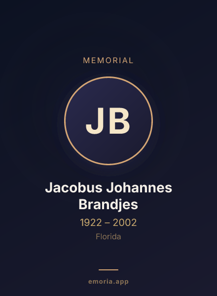 Memorial portrait of Jacobus Johannes Brandjes