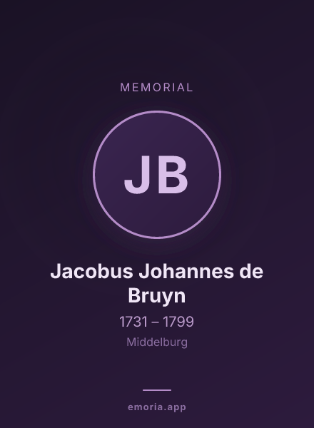 Memorial portrait of Jacobus Johannes de Bruyn