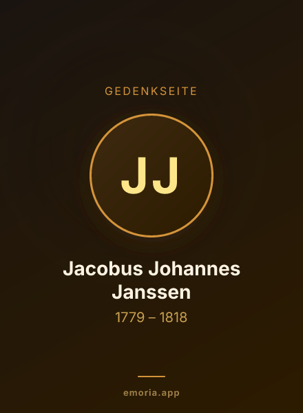 Gedenkportrait von Jacobus Johannes Janssen