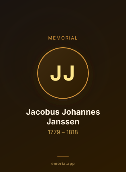 Memorial portrait of Jacobus Johannes Janssen
