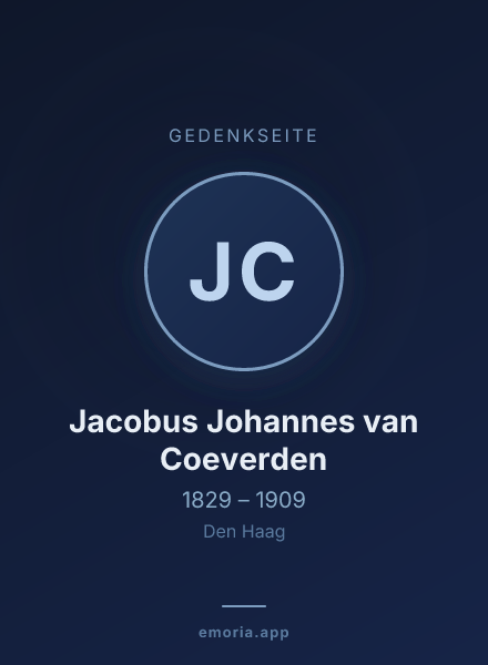 Gedenkportrait von Jacobus Johannes van Coeverden