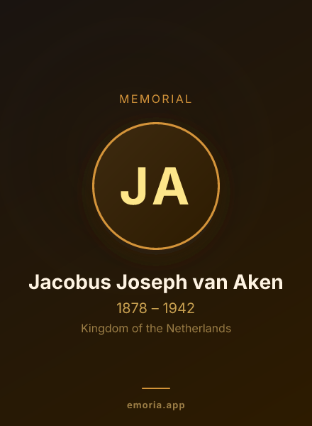 Memorial portrait of Jacobus Joseph van Aken
