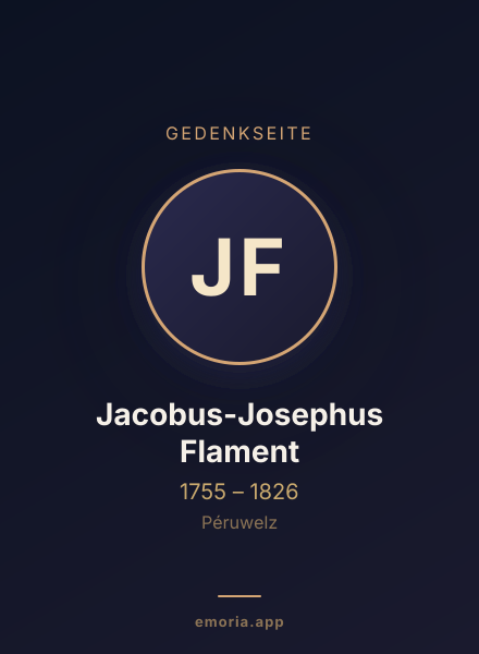 Gedenkportrait von Jacobus-Josephus Flament