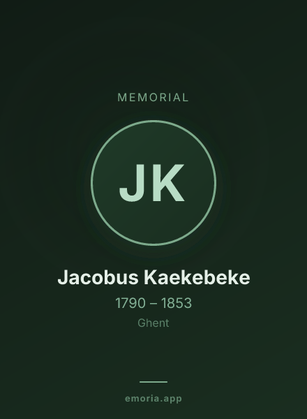 Memorial portrait of Jacobus Kaekebeke