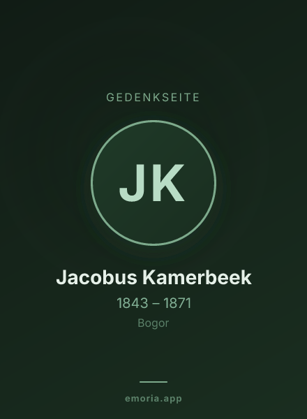 Gedenkportrait von Jacobus Kamerbeek