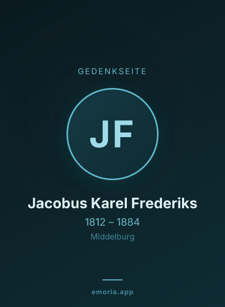 Gedenkportrait von Jacobus Karel Frederiks