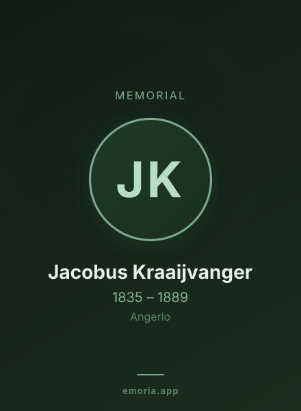 Memorial portrait of Jacobus Kraaijvanger