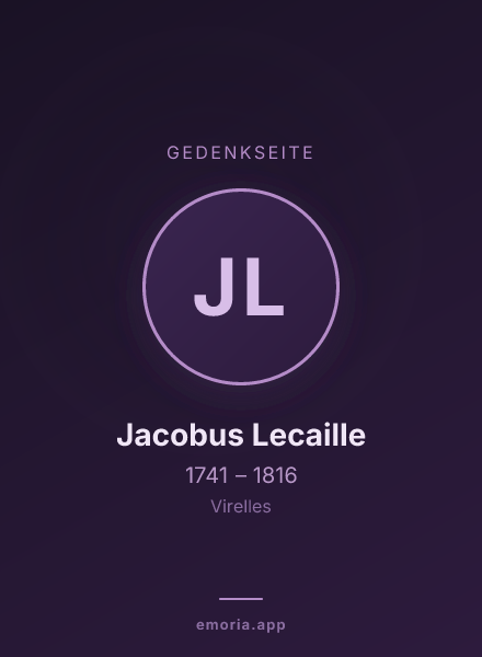 Gedenkportrait von Jacobus Lecaille