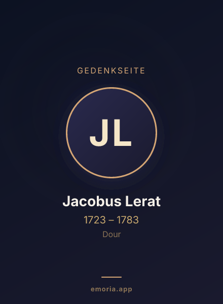 Gedenkportrait von Jacobus Lerat