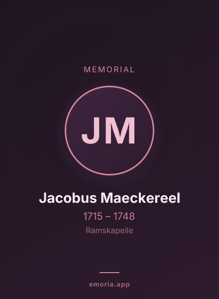 Memorial portrait of Jacobus Maeckereel